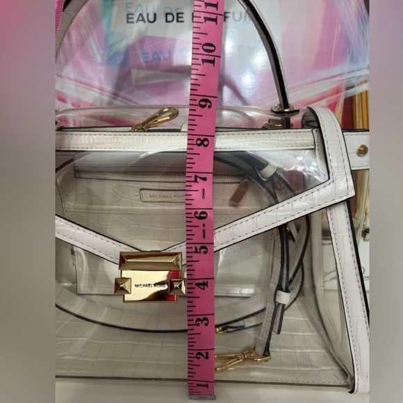Michael Kors White Clear PVC Satchel with Gold Hardware - Picture 7 of 8